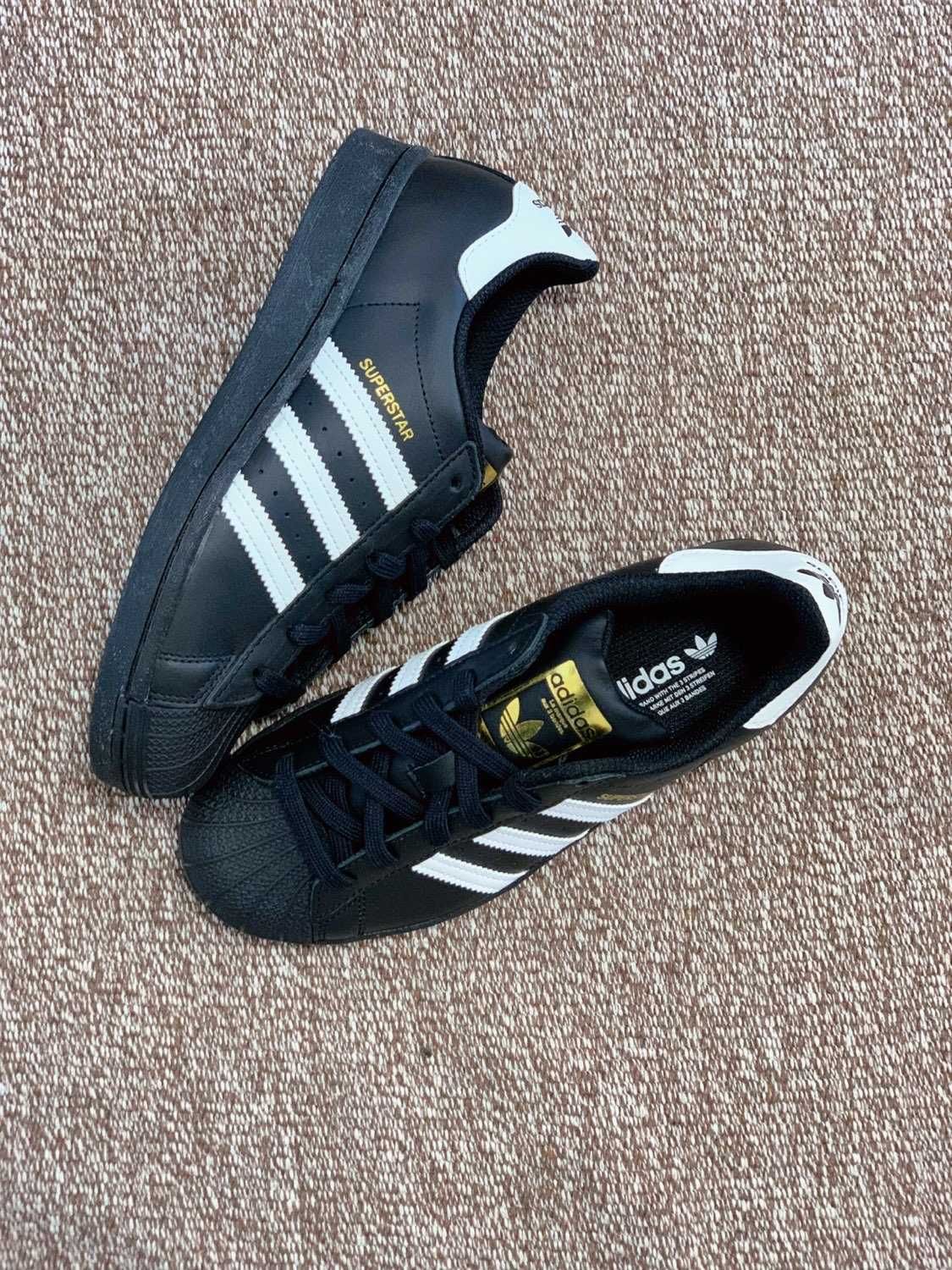Nowy Buty Sportowe Adidas Superstar Black White 39