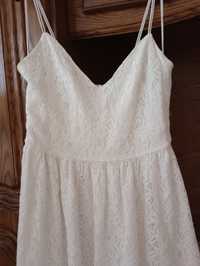 Biała koronkowa sukienka amisu 38