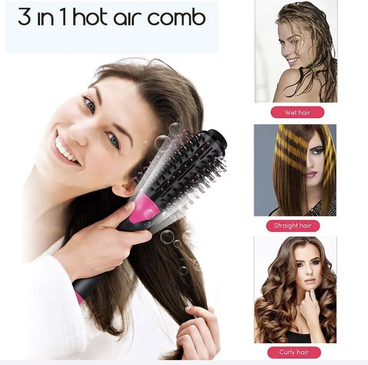 Фен щетка расчёска для укладки волос стайлер 3 в 1 one step hair dryer