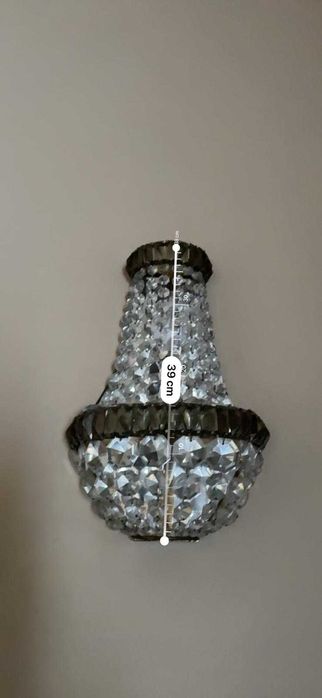 Lustre de 8 lumes e aplique de parede - década de 60