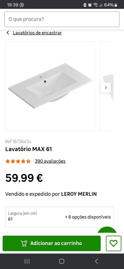 Vendo  Lavatoria, estado Nova.