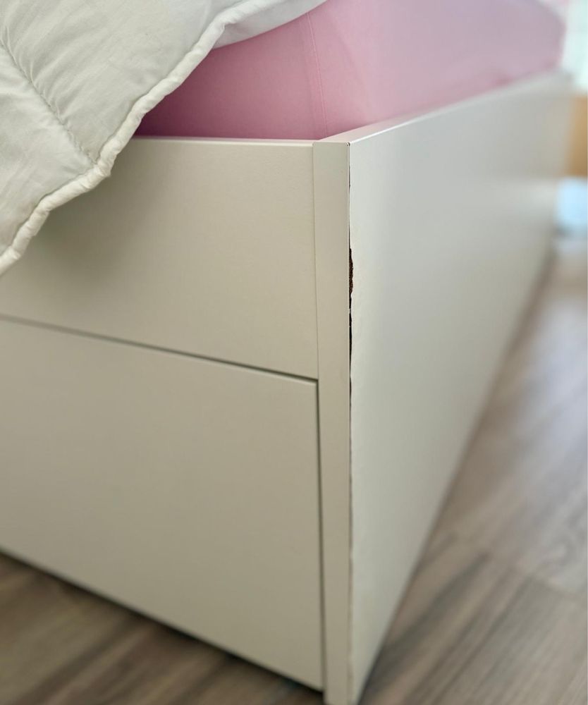 Cama Ikea BRIMNES 160x200 + Colchão