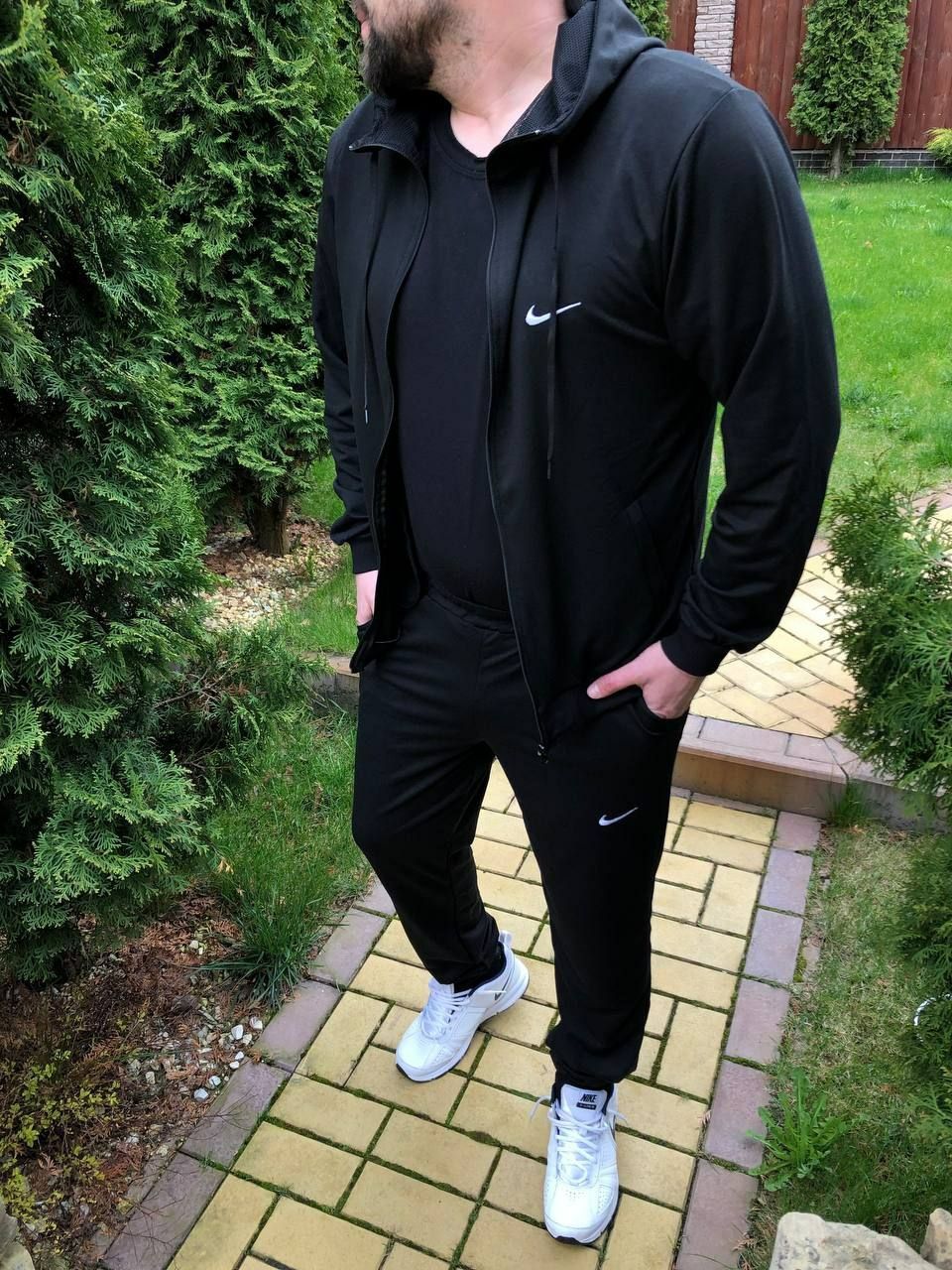 Лёгкий весенний костюм Nike Найк мужской спортивный с двухнити S-2XL