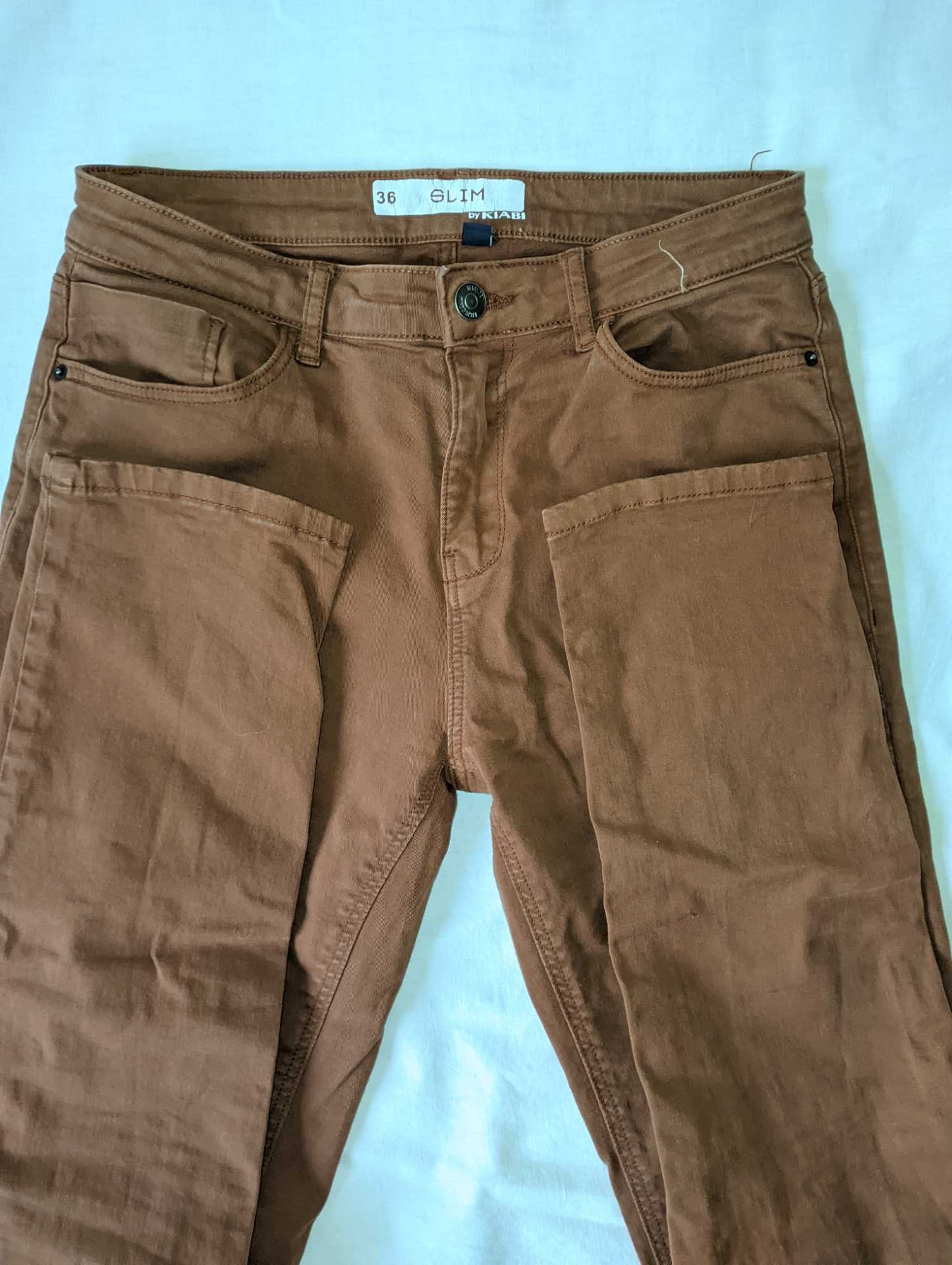 Хлопковые узкие брюки Kiabi джинсы узкачи