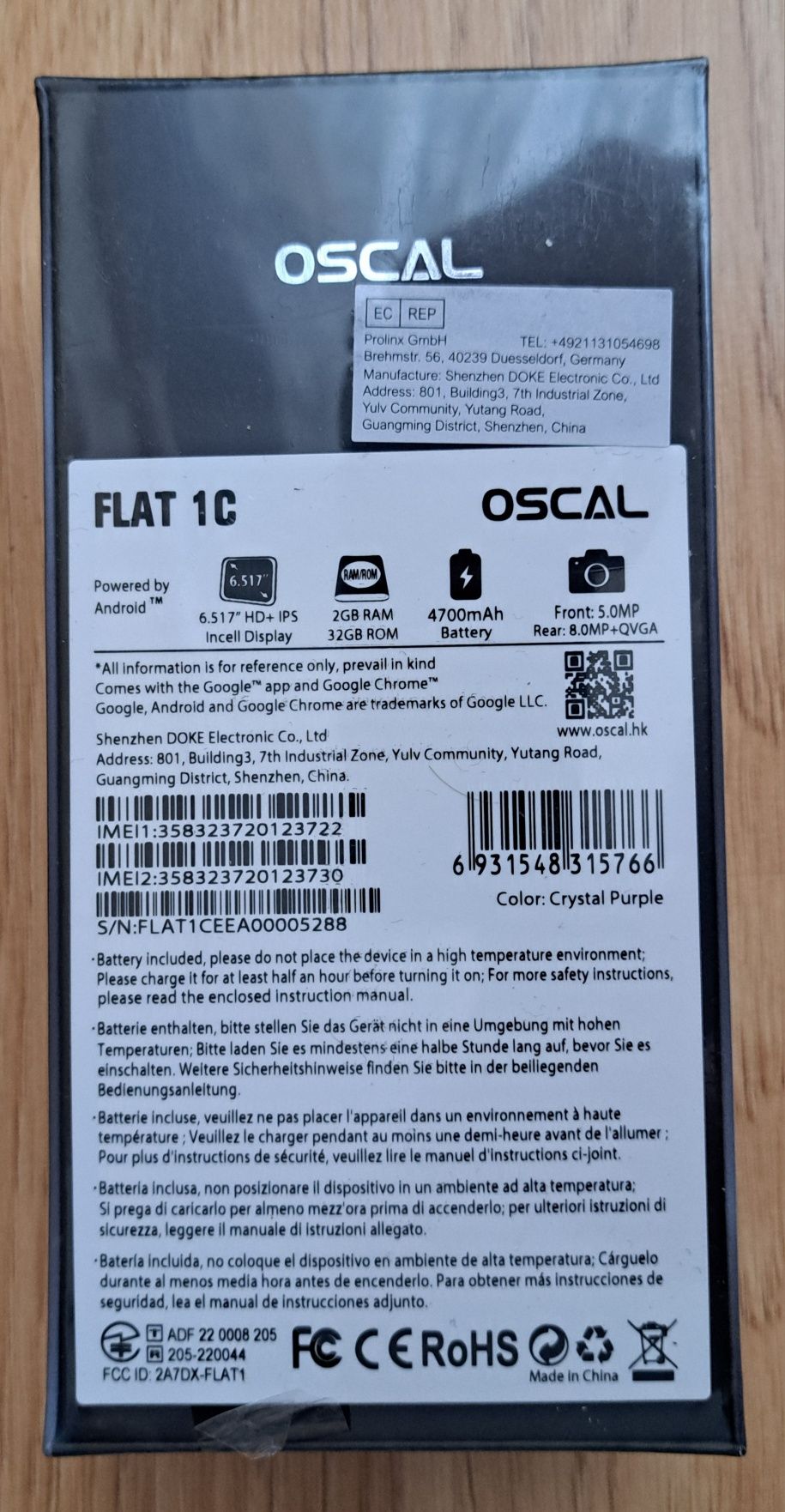 Blackview Oscal Flat 1C 4/32GB Black