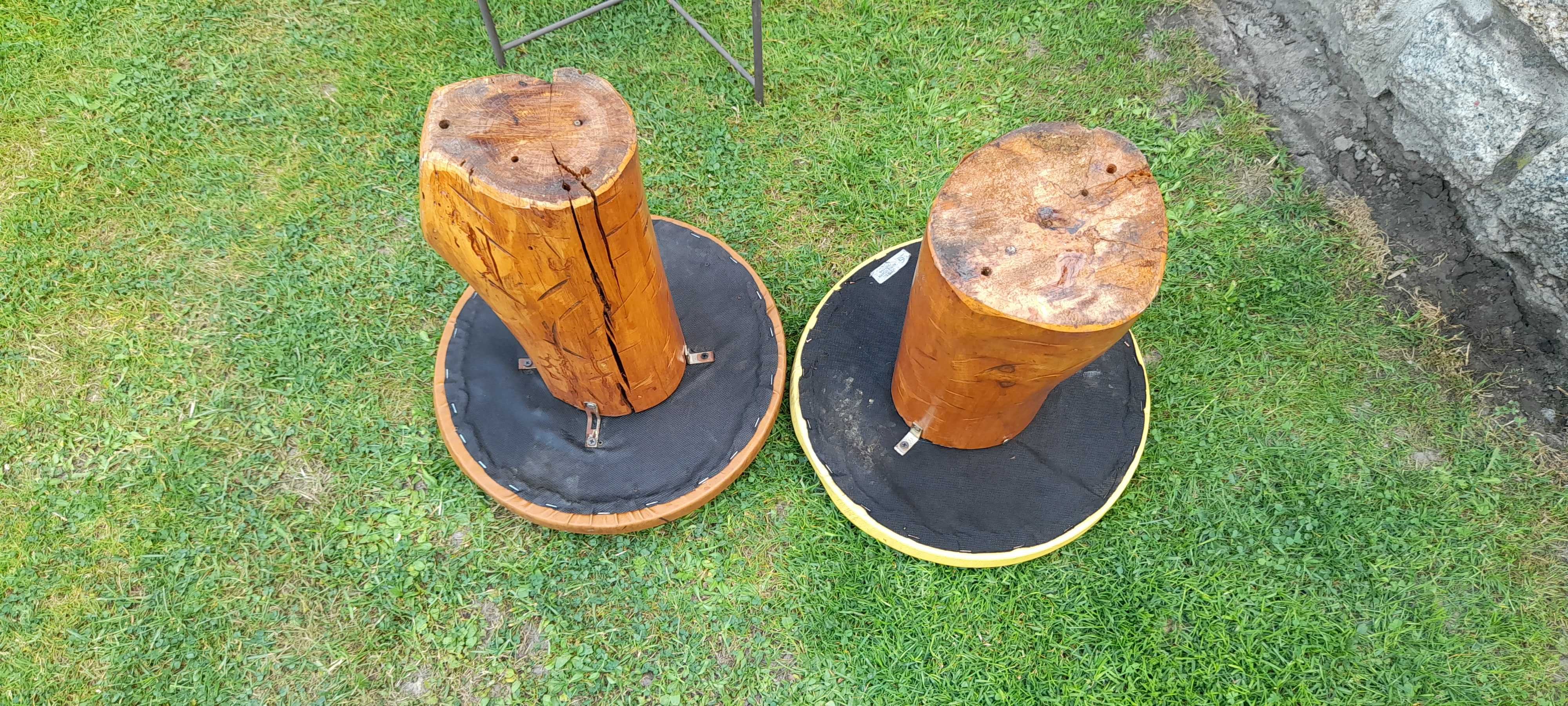 Taboret ,krzesło,na dębowej drewnianej nodze cena za 2 szt z fotki