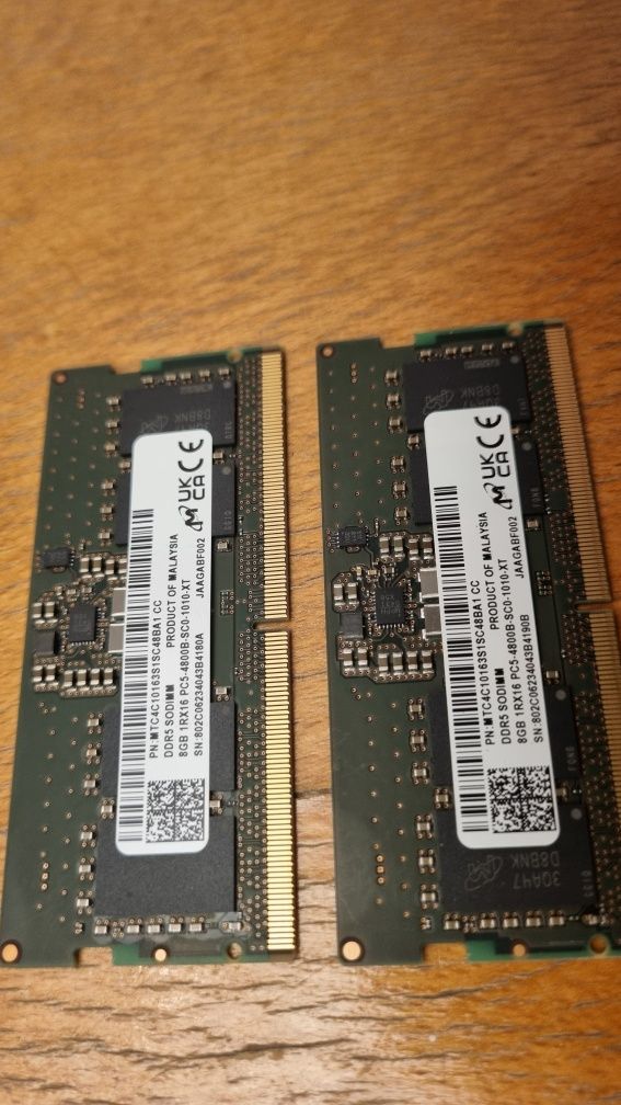 Pamięć RAM DDR5 sodimm 2x8GB laptop nowa