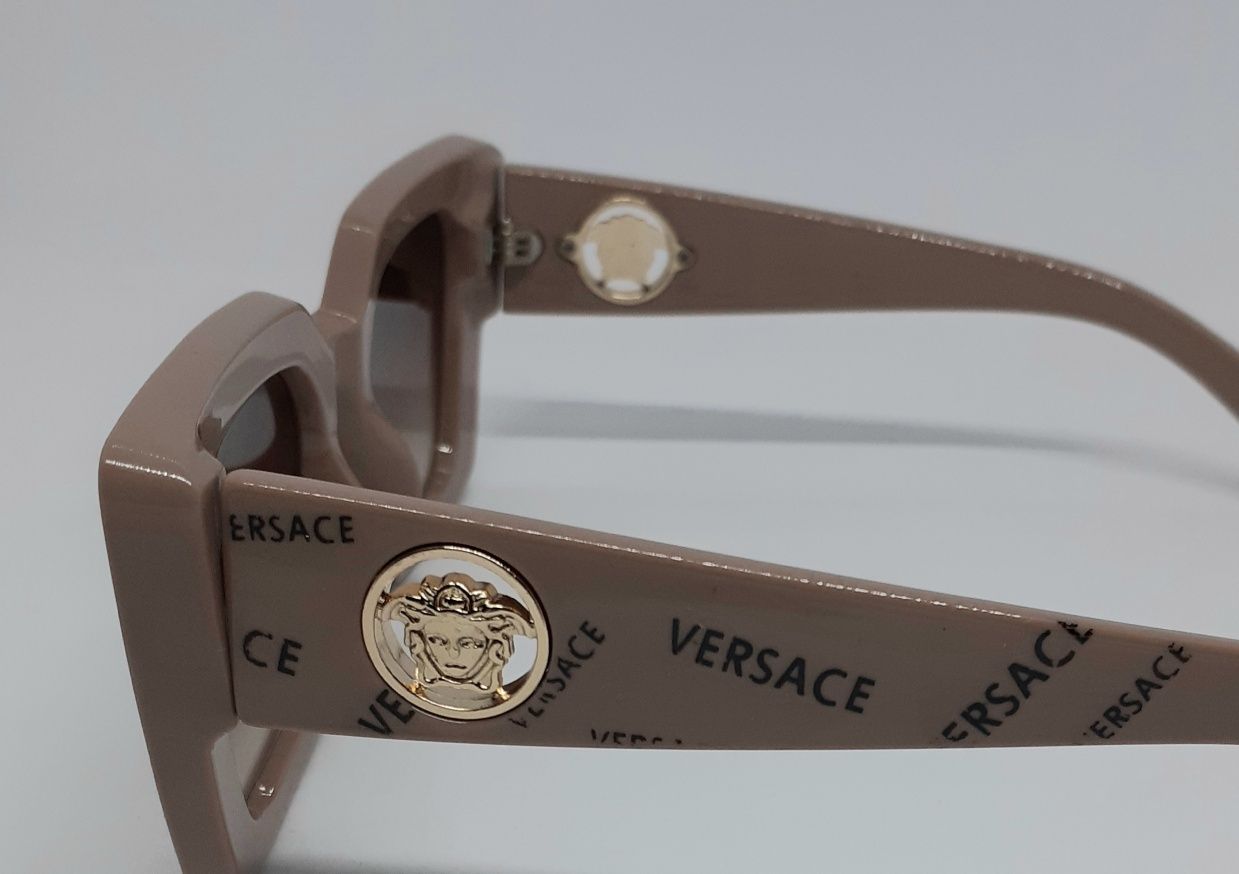 Versace модные женские очки коричнево шоколадного цвета с градиентом