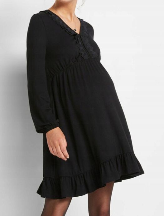 B.P.C sukienka ciążowa i do karmienia czarna ^52/54