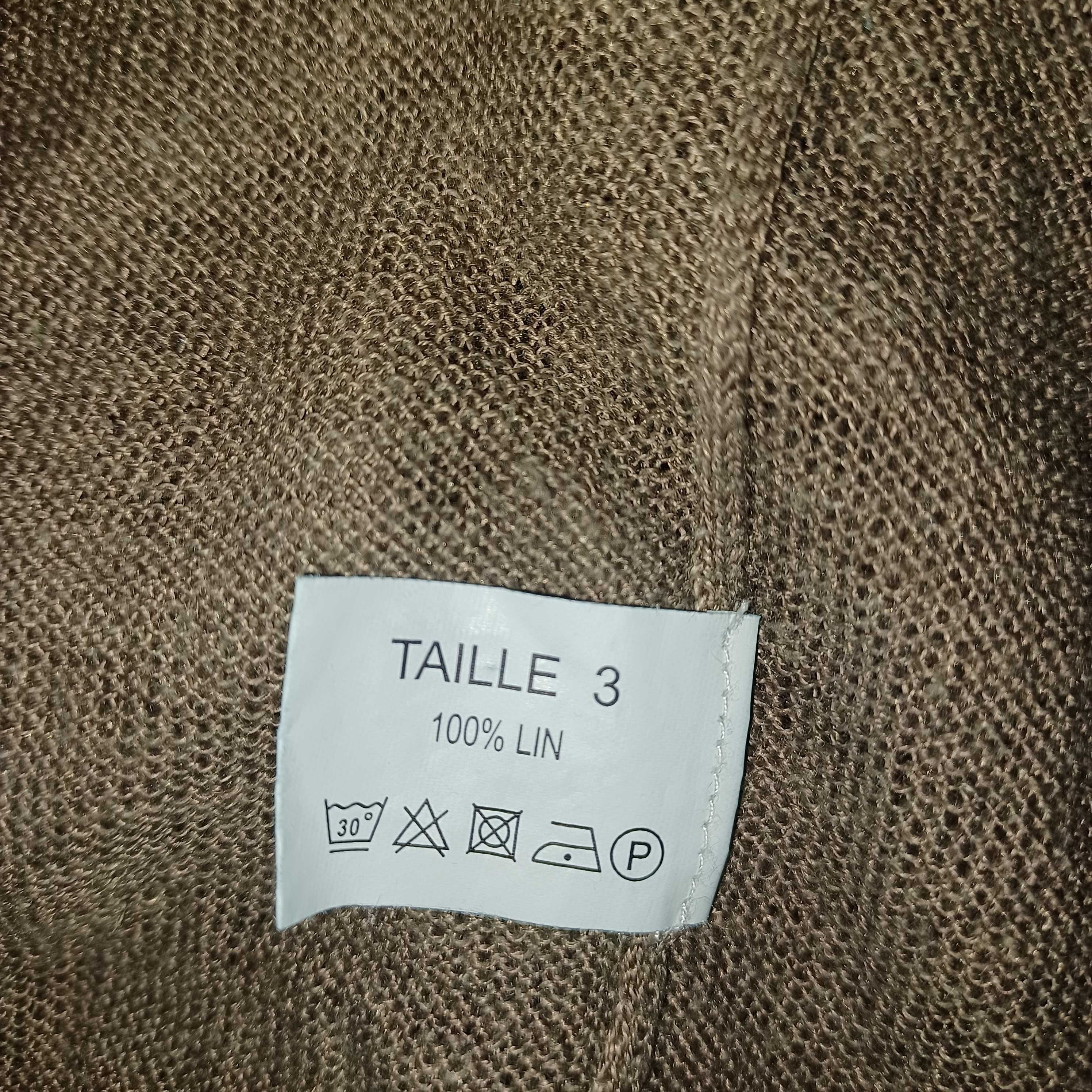 AUTRETON kardigan na lato 100% len dzianina lniana dla XL