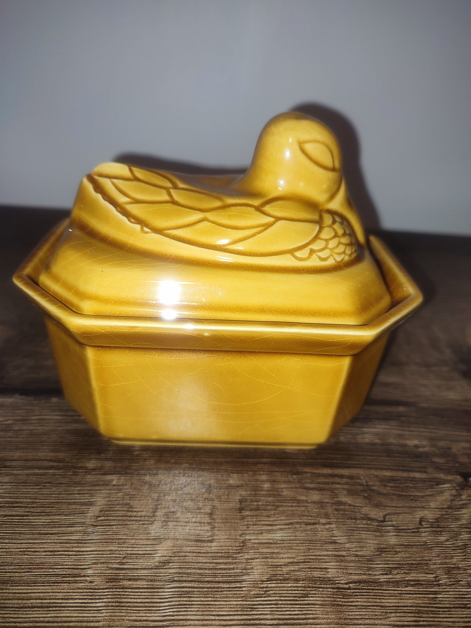 Kaczka ceramiczna, pojemnik, teryna