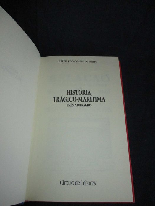 Livro História Trágico-marítima Bernardo Gomes de Brito