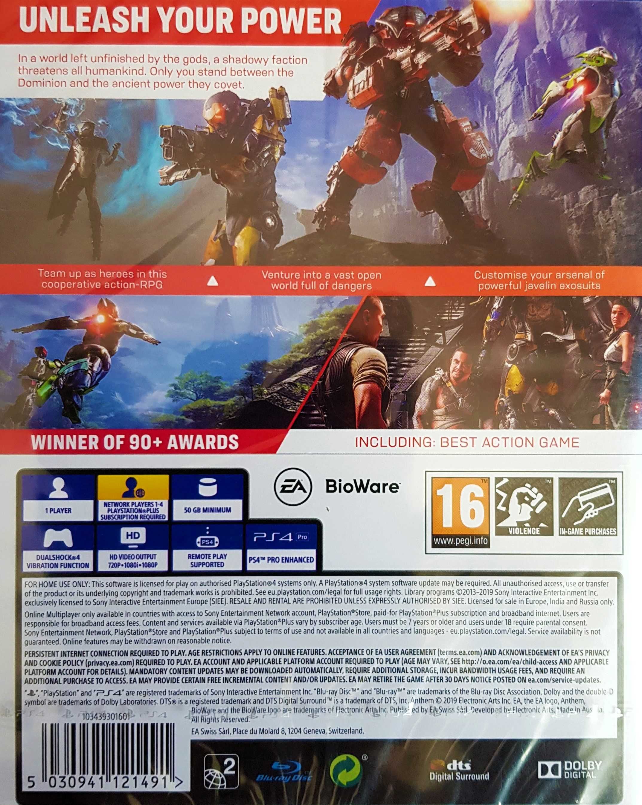 Anthem PL Playstation 4 PS4 PS5 Nowa Sklep Multigames Kraków