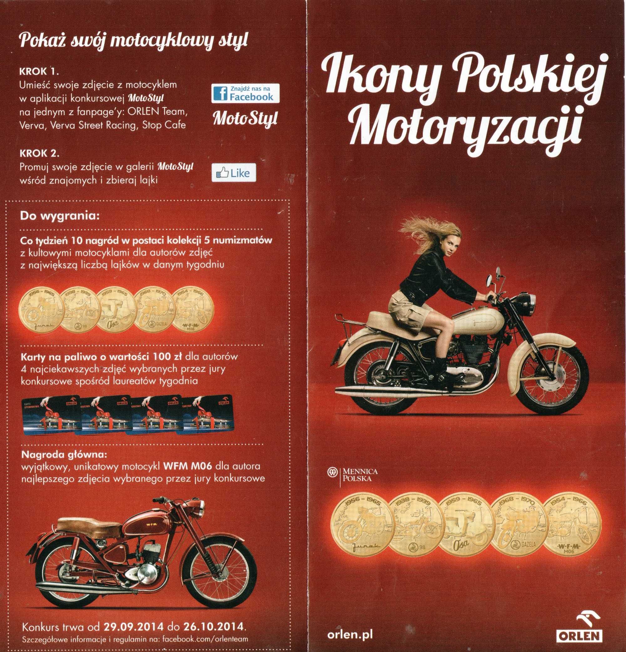 MEDALE - Żetony - Zestaw - ORLEN - Motocykle - Nr.232