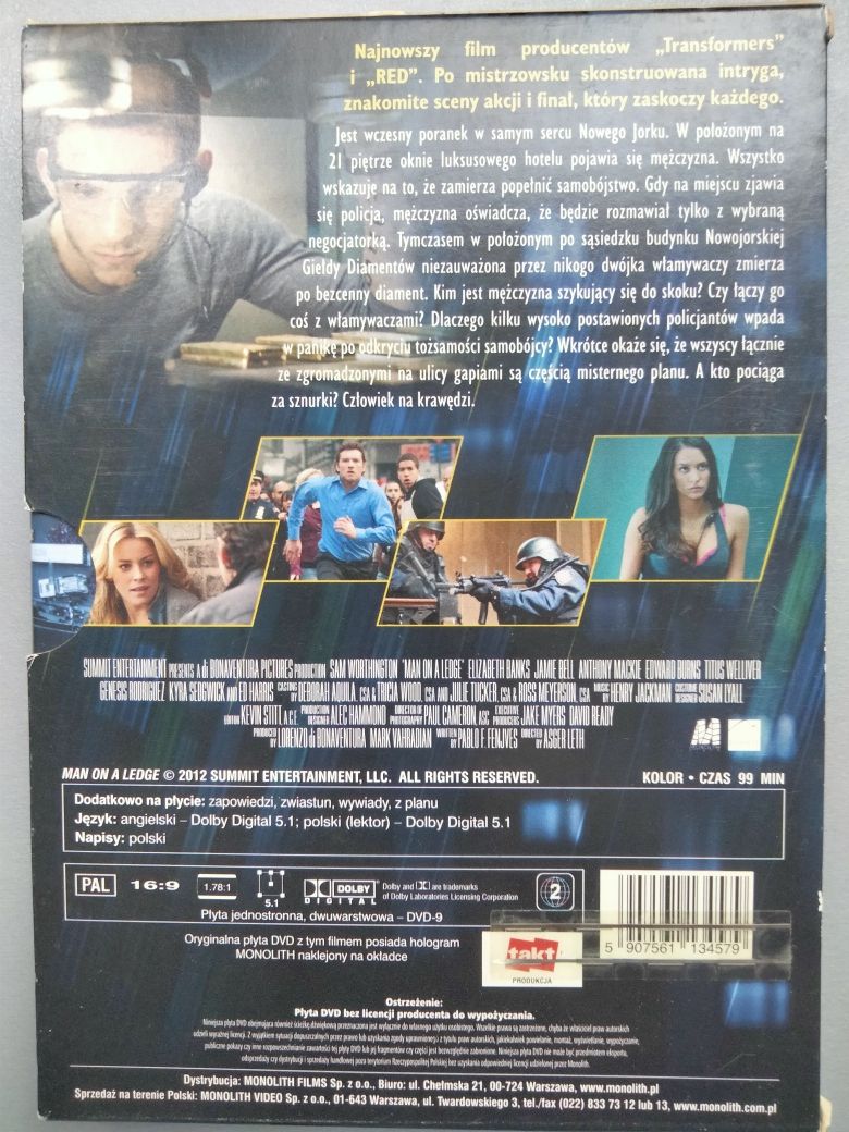 Człowiek na krawędzi Film DVD