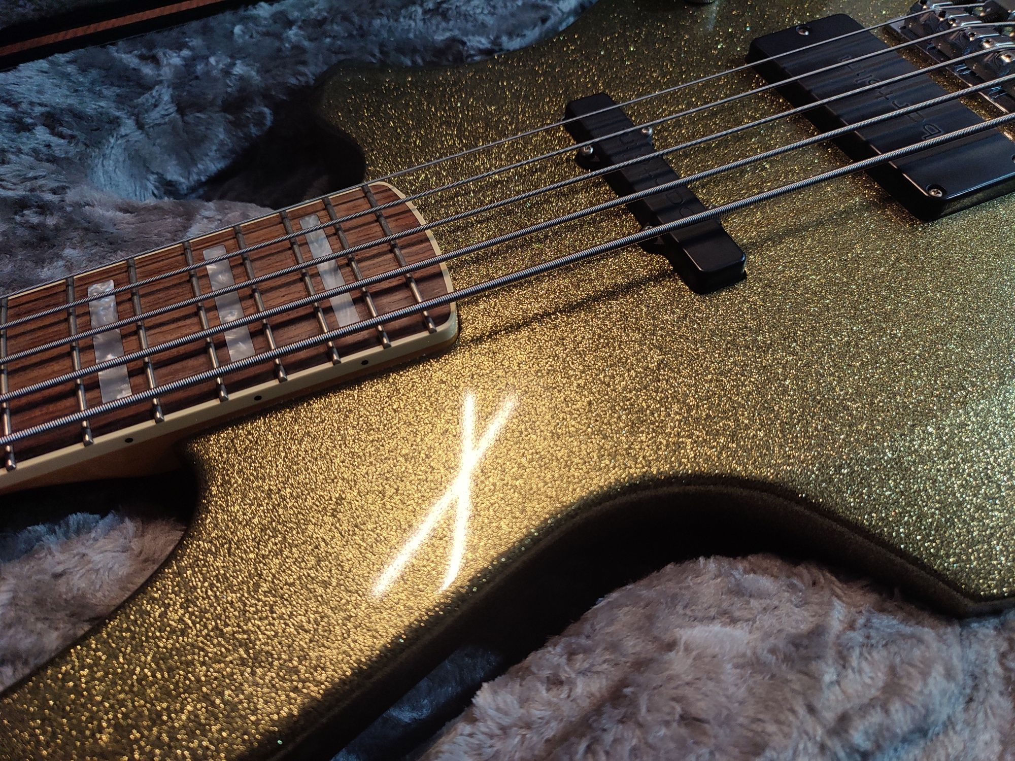 Gitara basowa Warmoth Custom V USA Bartolini ( Fender Jazz Bass Music