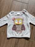 Sweter z motywem sowy słodki uroczy kardigan 68cm