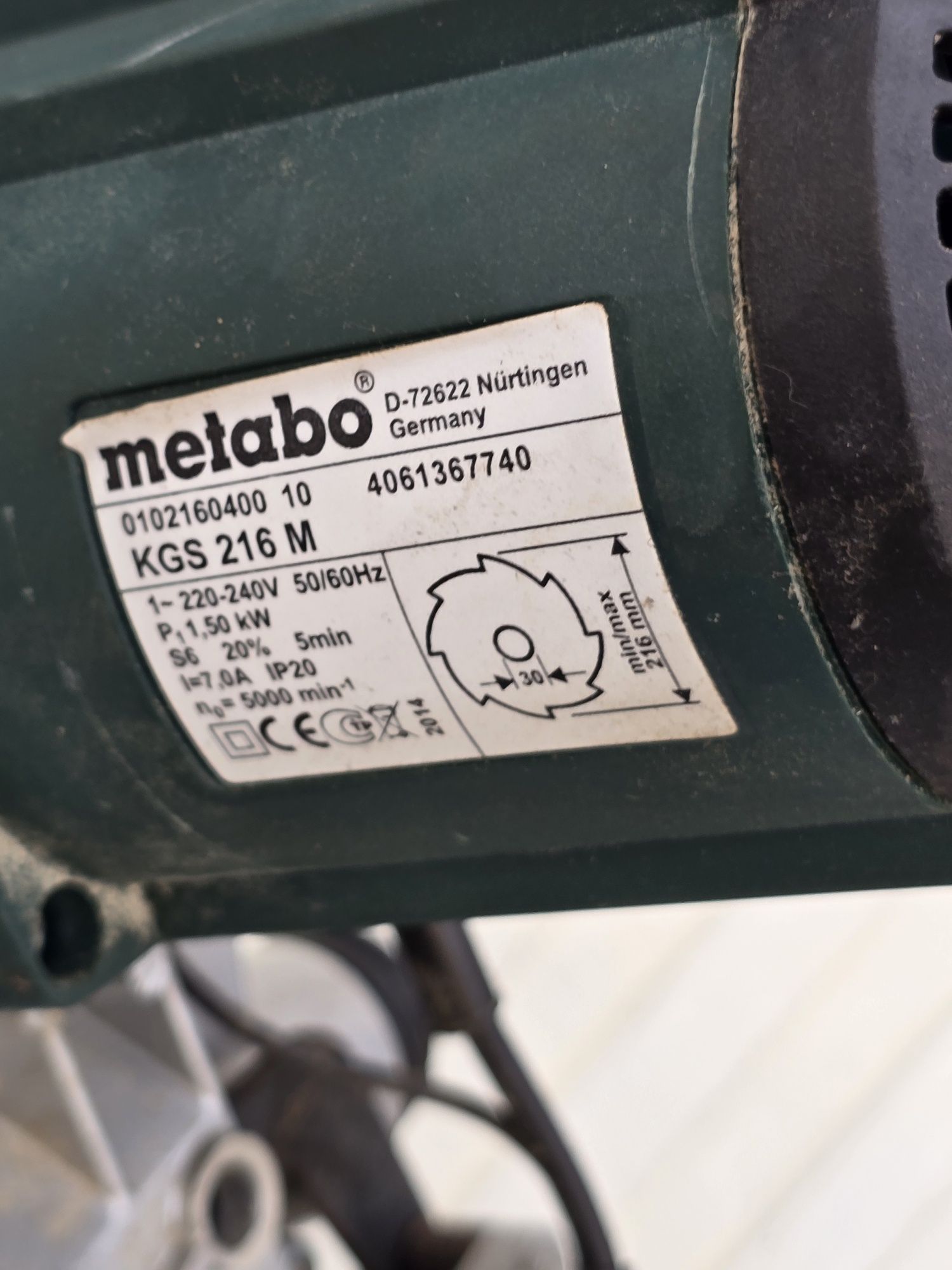 Piła łukośna z posuwem Metabo 1500 W