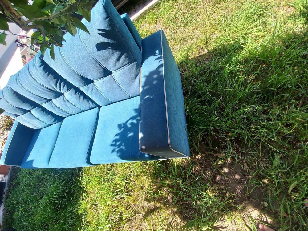 Sofá azul como novo