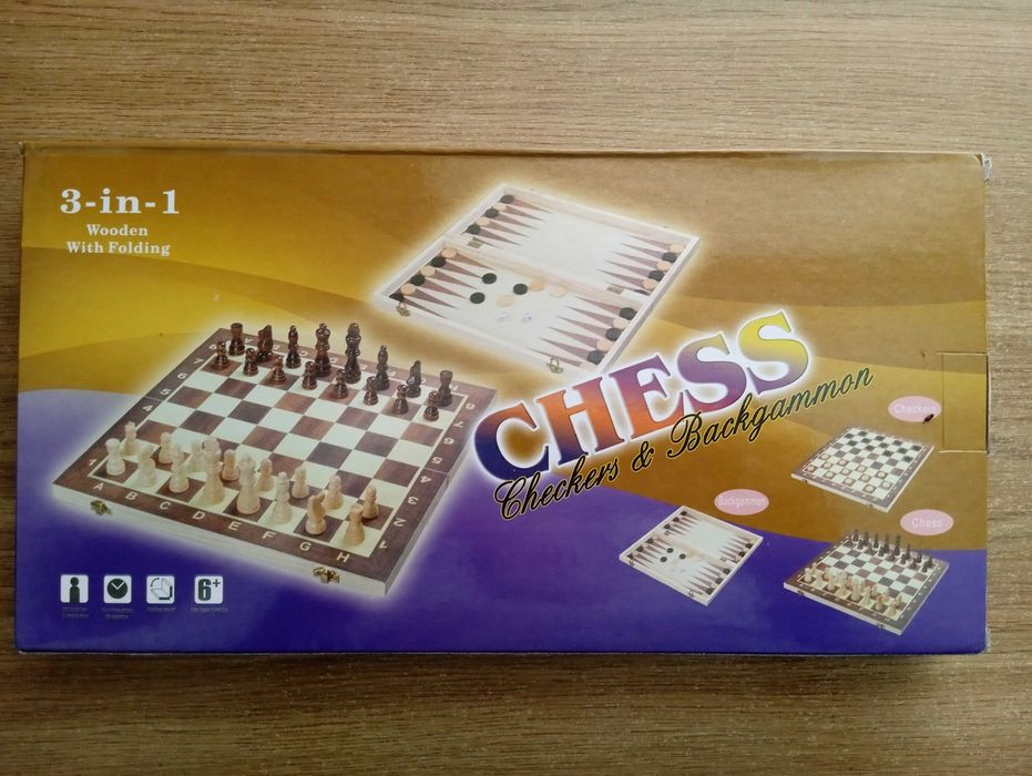 Шахматы 3в1, набор игр для развития логики,35*35
