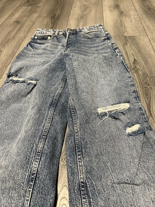 Джинси S рвані  висока посадка