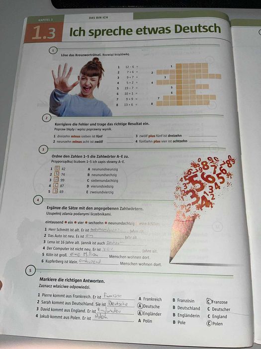 Zeszyt ćwiczeń do języka niemieckiego Fokus 1