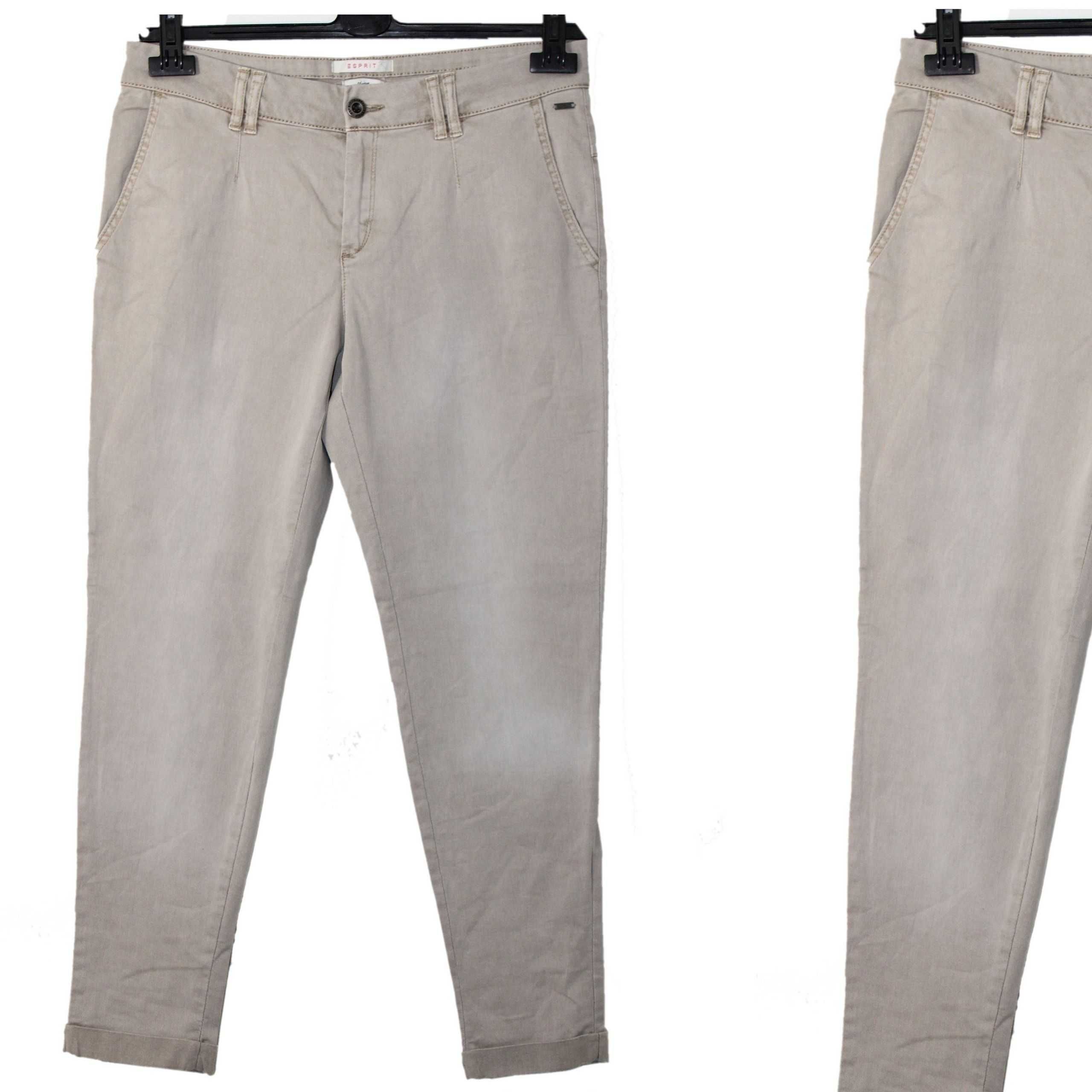 w6 ESPRIT Wygodne Damskie Spodnie Jeans Chinosy 38 M