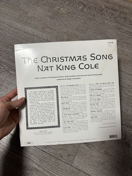 Вінілова платівка Nat King Cole – The Christmas Song пластинка