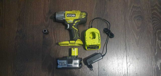 Ryobi R18IW3, akumulator 5.0Ah, ładowarka, adapter