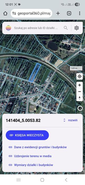 Działka budowlana 4219m2 ze stawem Media gaz kanalizacja