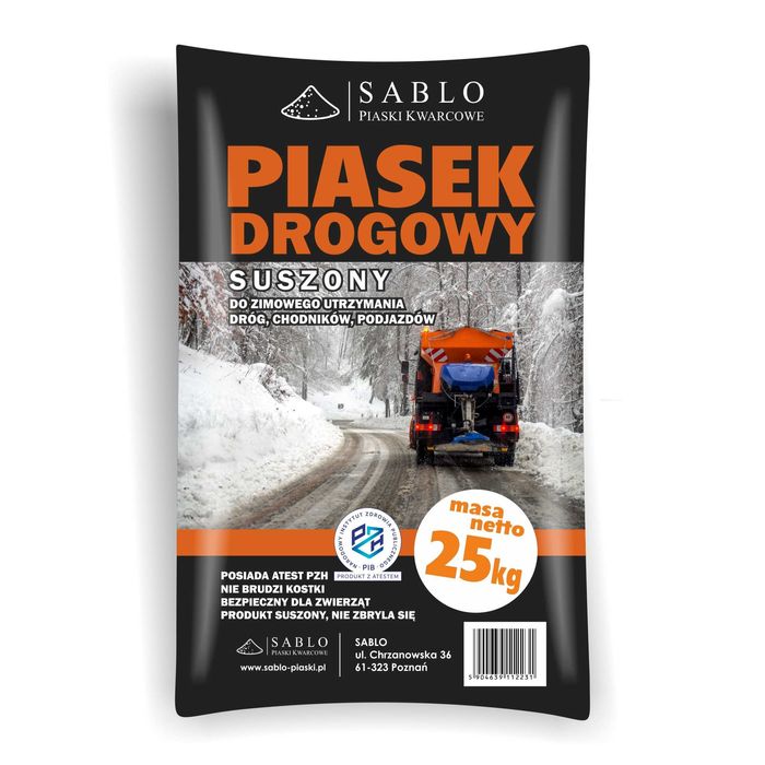 Piasek do posypywania chodników , dróg *suchy-oczyszczony*