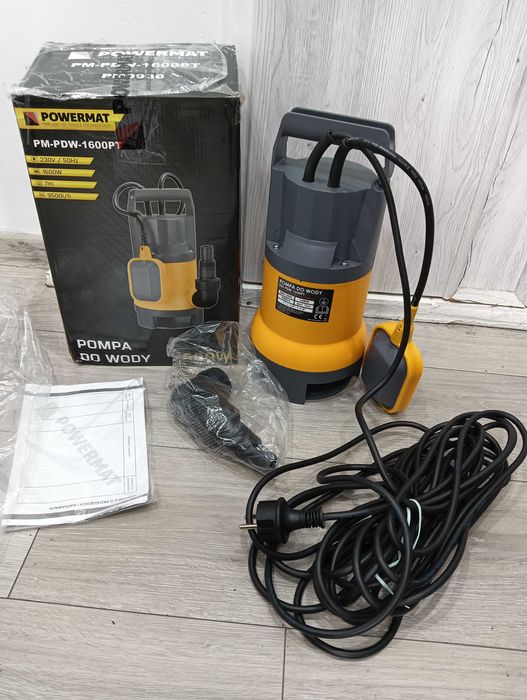 Pompa zatapialna Powermat 1600 W 9500 l/h zanurzeniowa