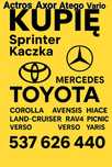 Skup aut toyota mercedes corolla sprinter hilux kaczka avensis vario