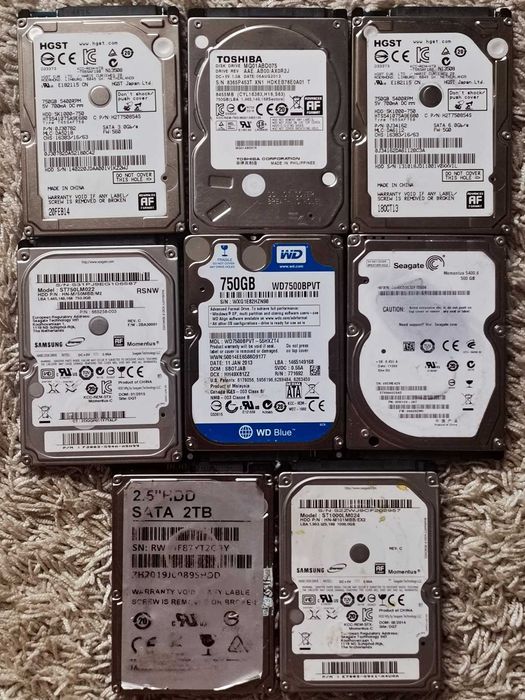 HDD - Uszkodzone - 8 sztuk