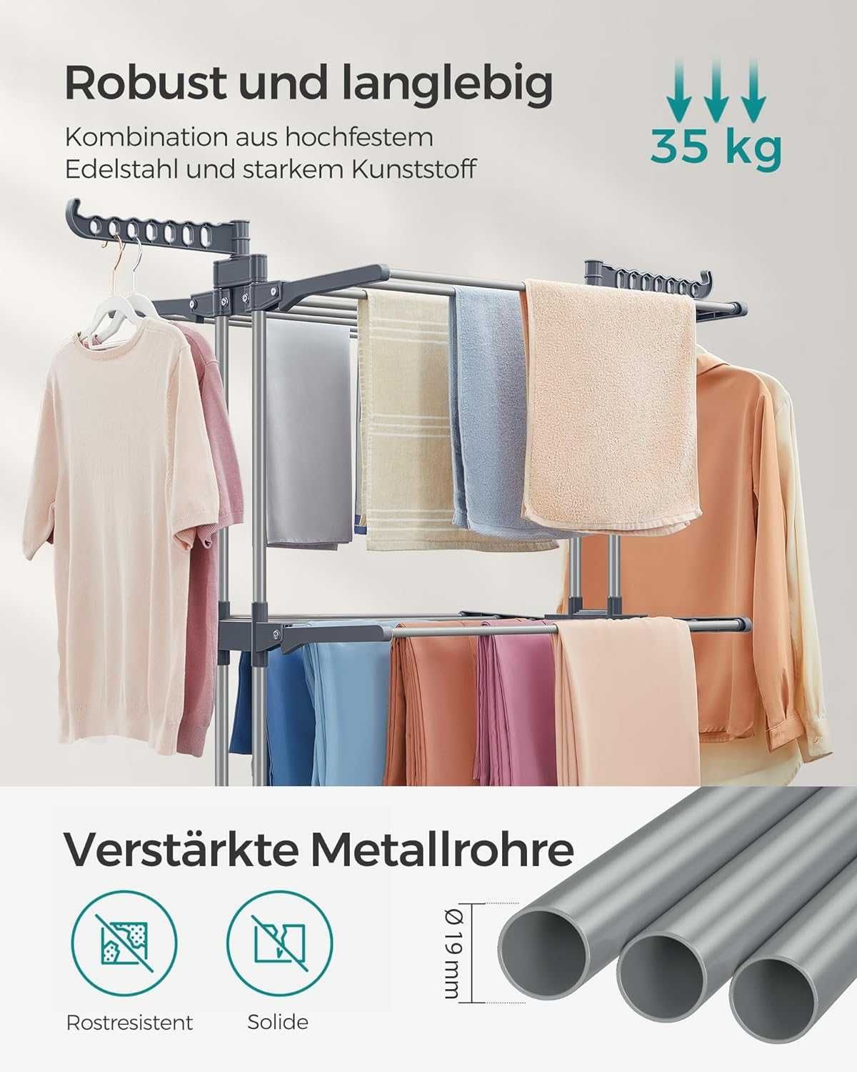 Suszarka na pranie ze stali nierdzewnej LLR701G01