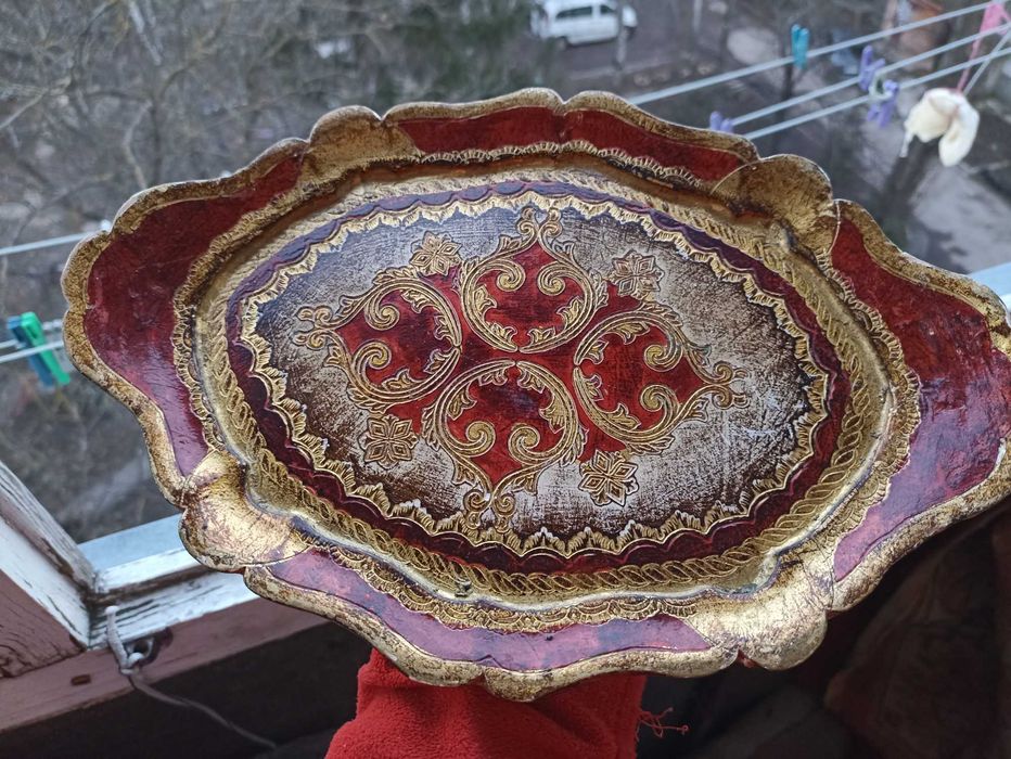 Поднос дерево винтаж Италия Флоренция.Оригінал 100% з Firenze.