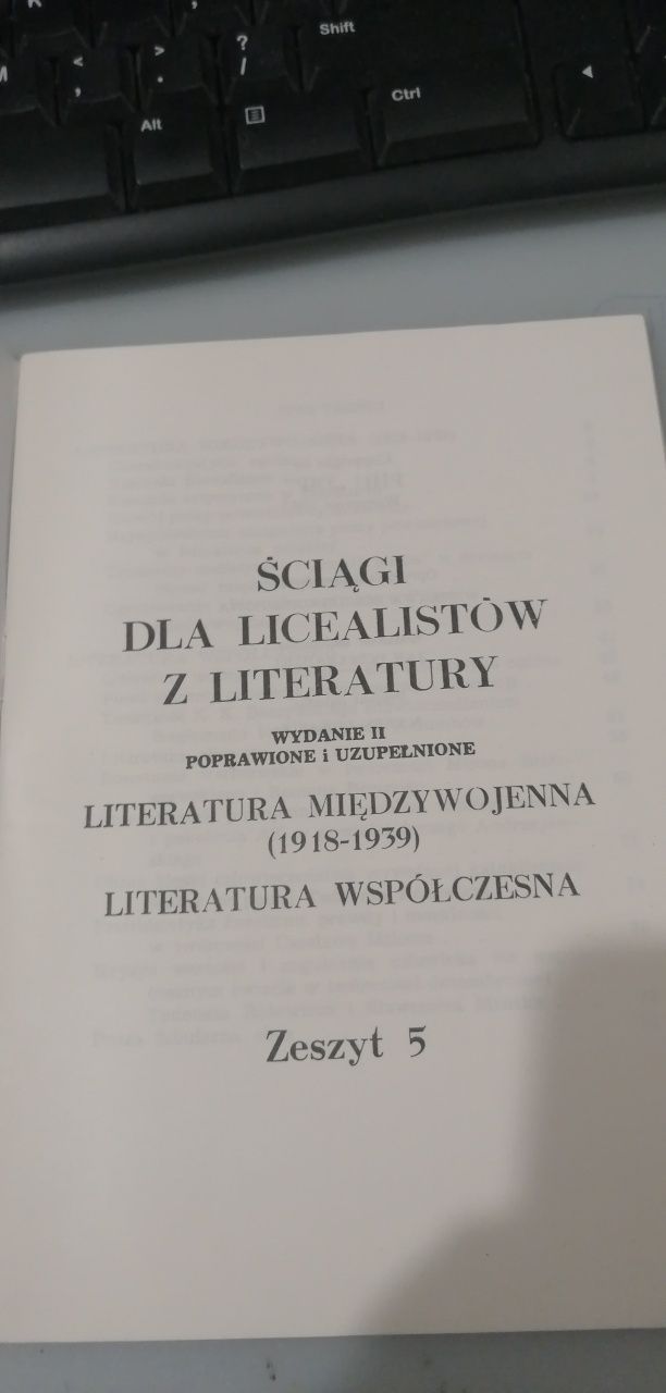 Ściągi dla licealistów Literatura Międzywojenna i Współczesna