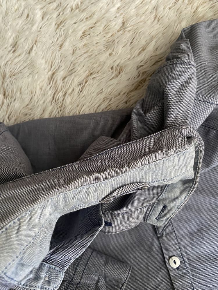 Cropp koszula szaro niebieska L meska w kratke