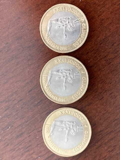 3 Moedas bimetálicas 200 escudos, XVI Jogos Olímpicos - Atlanta 1996