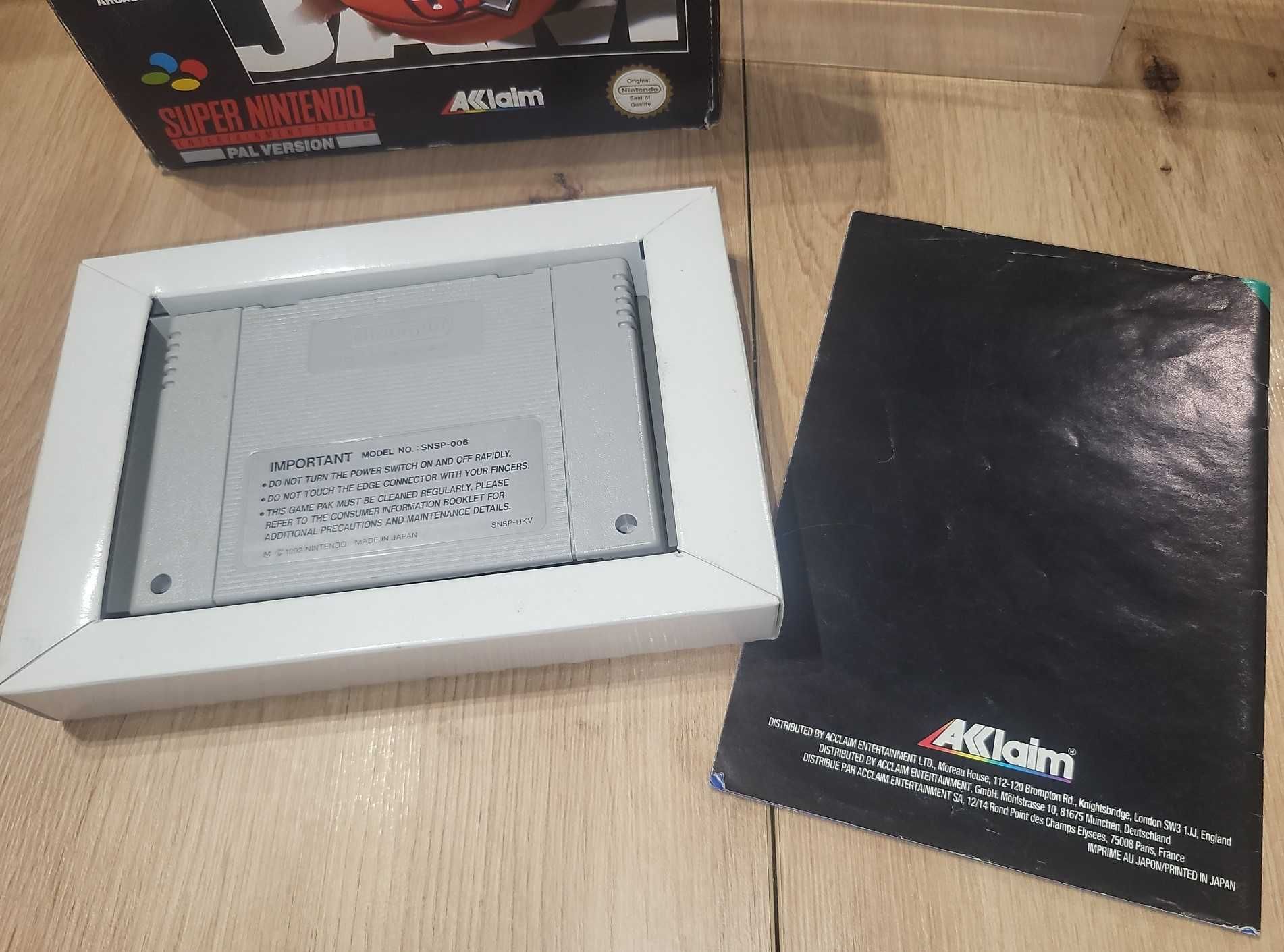 Gra NBA Jam - NINTENDO SNES - BDB- stan CIB Komplet +Protektor
