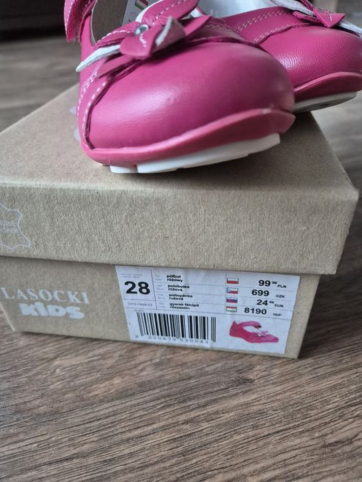 Baleriny Lasocki skórzane rozm.28