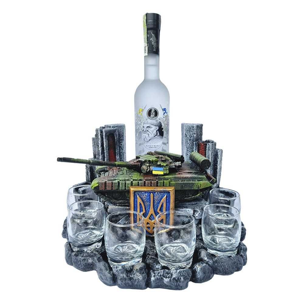 " Український танк Т64 БВ" декоративна підставка для алкоголю Міні Бар