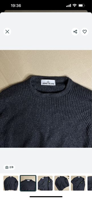 Вязаный свитер Stone Island оригинал винтаж размер L