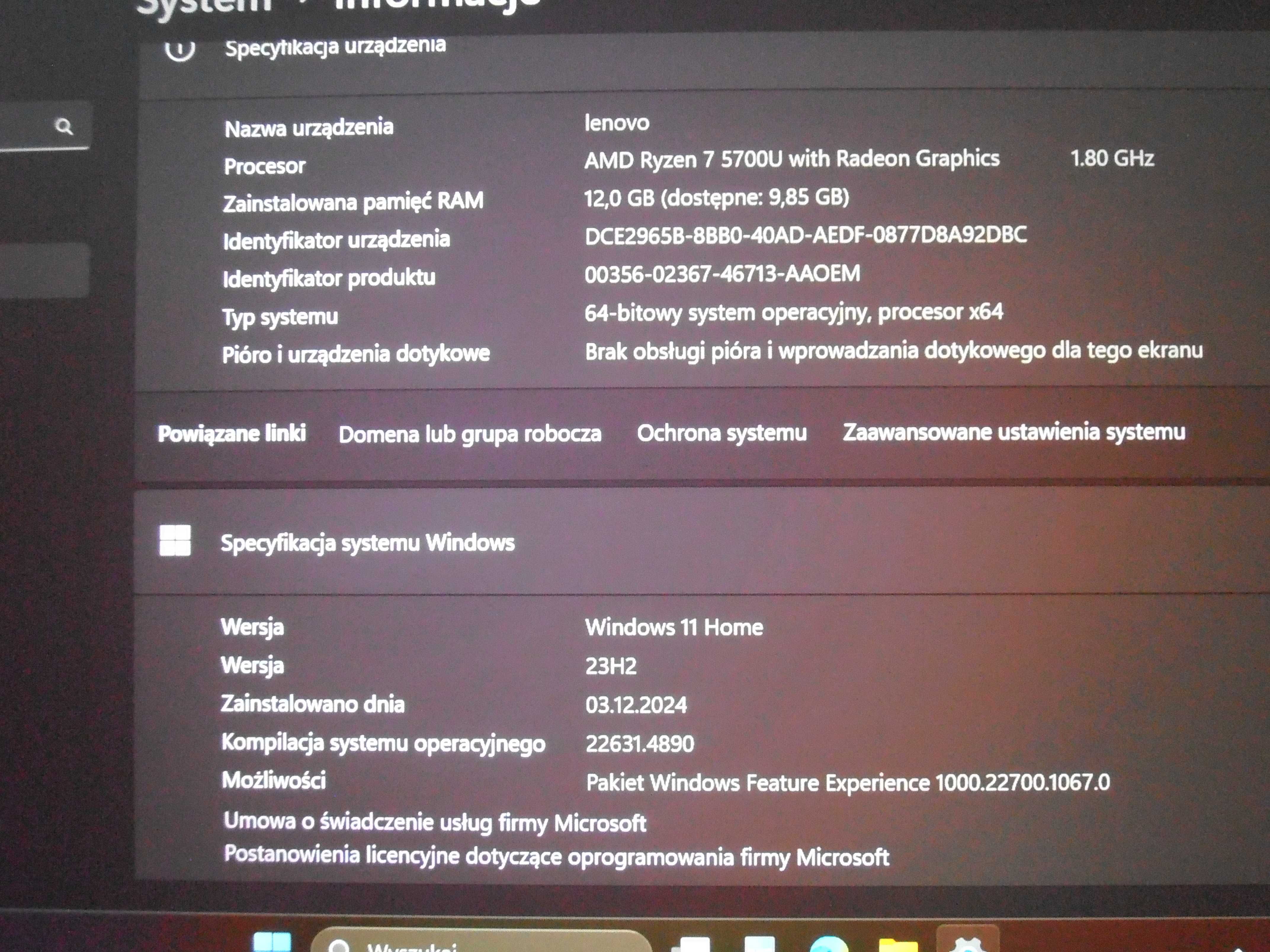 laptop lenovo ideapad 3 14alc6 500G ryzen 7