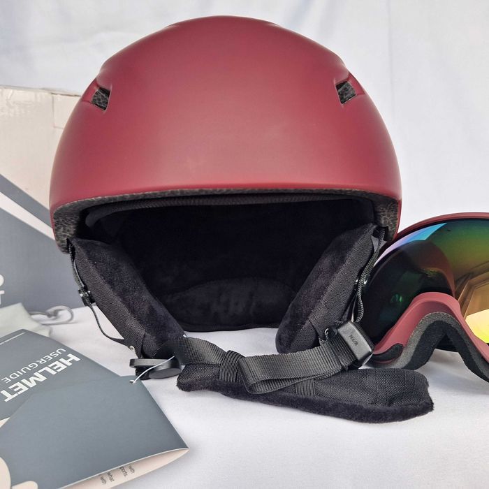 Kask narciarski Odoland SP0392 Red S 54-56cm Gogle