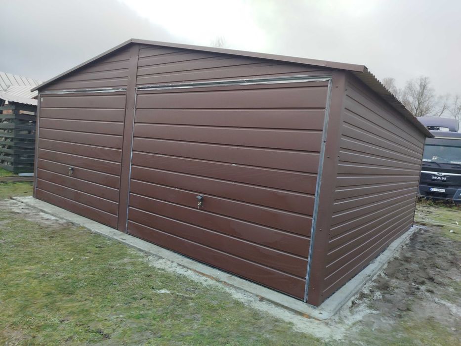 Dwustanowiskowy garaż + DRZWI Dwuspad