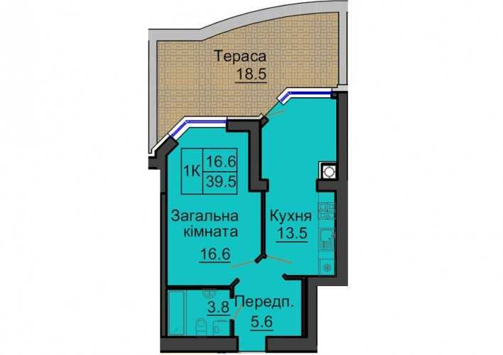ГОТОВЫЙ ДОМ 1к квартира 45м2 с террасой  ЖК Софія Резиденс  Резиденция