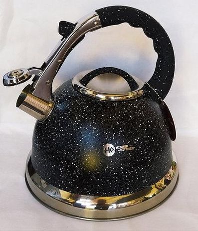 Чайник металлический со свистком для газовой плиты HIGHER KITCHEN 3.5л