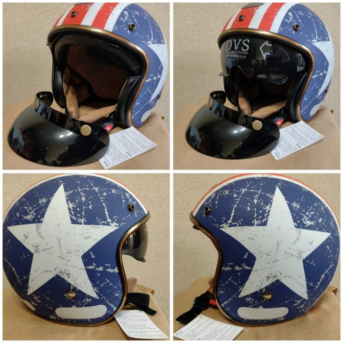 Мото шлем 3/4. Ретро. Круизер. Американский стиль XXL. Новые