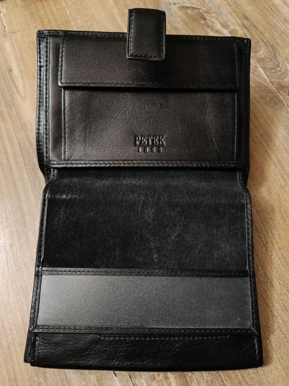 Мужской кожаный портмоне, кошелёк PETEK